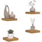  Stenska polica 4 pcs Bež 23 x 23,5 x 4 cm Konstruiran les, (5000200452) | Shoptok.si