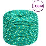 vidaXL Vrv za čoln zelena 10 mm 100 m polipropilen | Shoptok.si
