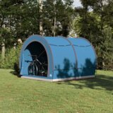 vidaXL Šator za spremanje bicikala s krovom s pohranom Plava 256 x 222 x 182 cm | shoptok.hr