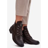 Boto Low Insulated Ankle Boots With Zipper And Decoration Brown Nevalia | shoptok.hr