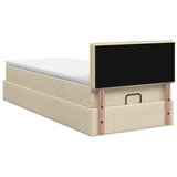  Krevet od pjene s madracem i LED-om Krem 100 x 200 cm Tkanina - Krem 100 x 200 cm Dizajn linija | shoptok.hr