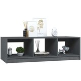 vidaXL Klubska mizica siva 110x50x34 cm trdna borovina | Shoptok.si