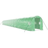 The Living Store Rastlinjak z jeklenim ogrodjem zelen 48 m² 24x2x2 m - Rastlinjak, (21503921) | Shoptok.si