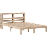  Okvir kreveta s uzglavljem 140 x 190 cm od masivne borovine | shoptok.hr