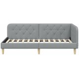  Kutni okvir kreveta Svijetlo siva 90 x 200 cm tkanina | shoptok.hr