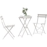  Sklopivi bistro set 3 pcs Bež Čelik | shoptok.hr