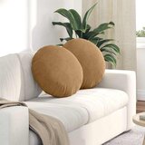  Jastučići za sjedenje 2 pcs Smeđa Ø50 x 19 cm Baršun | shoptok.hr