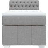 vidaXL Okvir kreveta s oprugama i madrac svjetlosivi 80x200cm tkanina | shoptok.hr
