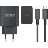  Kućni punjač Superior SU-4500 45W Type C na Type C 5A crni Cene