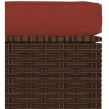  Vrtni tabure s jastukom smeđi 70 x 70 x 30 cm od poliratana | Eponuda.com