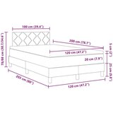 Box Postelja z vzmetnico z vzmetnico Temno rjava 120 x 200 cm blago, (5000127290) | Shoptok.si