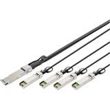 Digitus DN-81321 steklena vlakna / SFP+ optična vlakna, računalnik priključni kabel [1x QSFP+ - 4x SFP+] 1 m, (20519442)