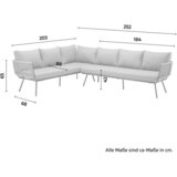 Bessagi Garden lounge garnitura camilla, siva, 6-Delni set | Shoptok.si
