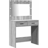  Toaletni stol s zrcalnim svjetlima 2 pcs Siva Konstruirano drvo | Eponuda.com