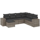  The Living Store Vrtna sedežna garnitura 7-delna z blazinami siv poli ratan - Vrtna Sedežna Garniture, (21460298) | Shoptok.si