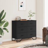  Komoda crna 91x35,5x74,5 cm od konstruiranog drva | shoptok.hr