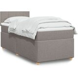  Krevet s oprugama i madracem smeđesivi 90x190 cm od tkanine | shoptok.hr