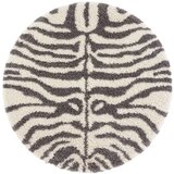 Ragami sivo/bež okrugli tepih ø 160 cm striped animal - ragami | shoptok.hr