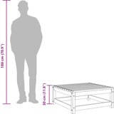  Vrtni tabure bijeli 70 x 70 x 30 cm od masivne borovine | shoptok.hr