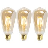 LUEDD Komplet 3 E27 zatemnjenih LED sijalk ST64 goldline 5W 380 lm 2200K | Shoptok.si