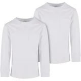 Urban Classics Boys' T-Shirt Pocket - 2 Pack White+White