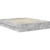  Krevetna konstrukcija s ladicama Betonski sivi 160 x 200 cm | shoptok.hr
