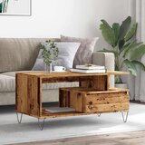  Klubska mizica starinski les 90x49x45 inženirski les, (22056407) | Shoptok.si