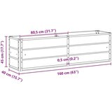  Cvetlično korito Zelena 160 x 40 x 45 cm Jeklo, (5000207753) | Shoptok.si