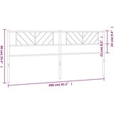  Metalno uzglavlje bijelo 200 cm | shoptok.hr
