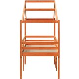  Visoki krevet s krovom voštano smeđi 90x200 cm masivna borovina | shoptok.hr