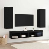 TV Kabinet za Zid Zidne 2 pcs Crni hrast 30,5 x 28,5 x 90 cm | shoptok.hr