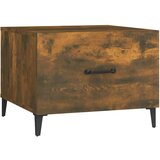 Maison Chic Klubska mizica - kavna mizica - Nizka mizica s kovinskimi nogami dimljeni hrast 50x50x40 cm, (21755326) | Shoptok.si