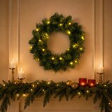  Božićni vijenac Zelena Ø 30 cm PVC 25 LED lampica | shoptok.hr