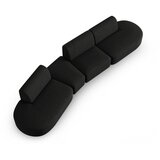 Milo Casa Črna sedežna garnitura iz šenilje levi kot 428 cm Paolo – | Shoptok.si