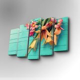 Wallity 5PUC-065 multicolor decorative canvas painting (5 pieces)