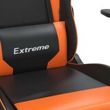  Gaming stol z oporo za noge črno in oranžno umetno usnje, (21152265) | Shoptok.si