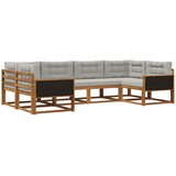 vidaXL Zunanja garnitura za sedenje 6 pcs Naravna in svetlo siva, (5000281263) | Shoptok.si