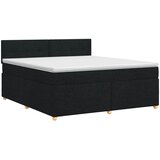  Boxspring krevet s madracem Crna 160 x 200 cm Tkanina | shoptok.hr