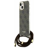 Guess IML 4G Printed Crossbody Popruh Zadní Kryt pro iPhone 15 Brown Ovitek za telefon Vijolična | Shoptok.si