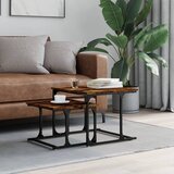 The Living Store Komplet klubskih mizic 2-delni dimljen hrast inženirski les - Komplet Klubskih Mizic, (21660920) | Shoptok.si