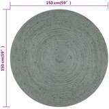  Ručno rađeni tepih od jute okrugli 150 cm maslinastozeleni | shoptok.hr