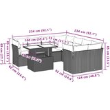 vidaXL Vrtna garnitura 9-delna z blazinami bež poli ratan | Shoptok.si