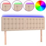  LED uzglavlje boja cappuccina 144 x 5 x 78/88cm od umjetne kože | shoptok.hr