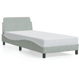 Furnova Posteljni okvir brez vzmetnice svetlo siv 90x200 cm žamet, (21938083) | Shoptok.si