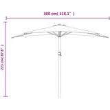 Balkonski suncobran terakota 300 x 155 x 223 cm polukružni | shoptok.hr