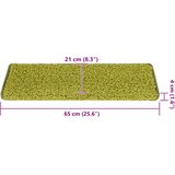  Prostirke za stepenice 30 kom 65x21x4 cm Zelene s pravokutnim rubom | shoptok.hr