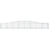  Obokane gabion košare 10 kosi 400x50x40/60 cm pocinkano železo, (20757935) | Shoptok.si