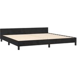  Za krevet s uzglavljem crni 200x200 cm baršunasti | shoptok.hr