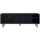 Unique Furniture Crna metalna TV komoda 160x55x45 cm Veep – | shoptok.hr