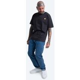 Wood Wood Bombažna kratka majica Ace T-shirt črna barva | Shoptok.si